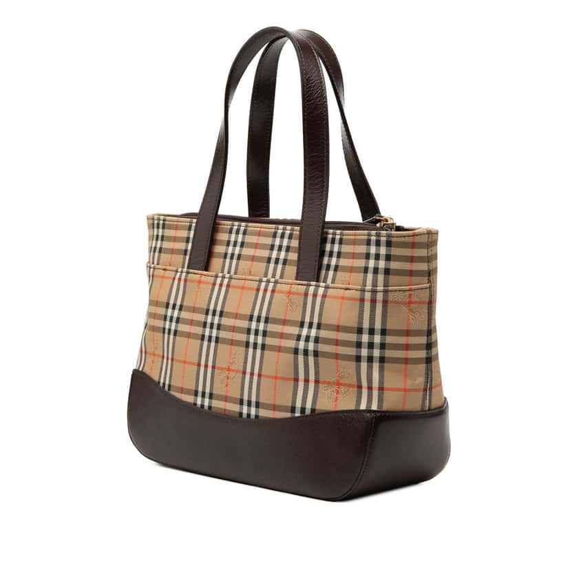Burberry Haymarket Check Canvas Tote Beige Very good condition - Back View
