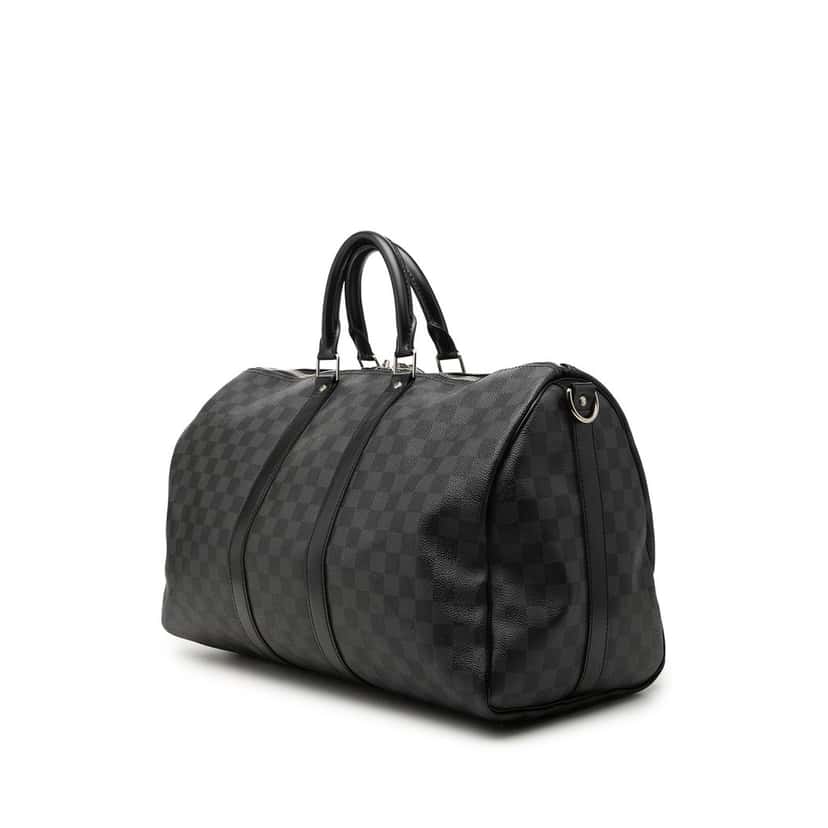 Louis Vuitton Damier Graphite Keepall Bandouliere 45 Black Very good condition - Back View
