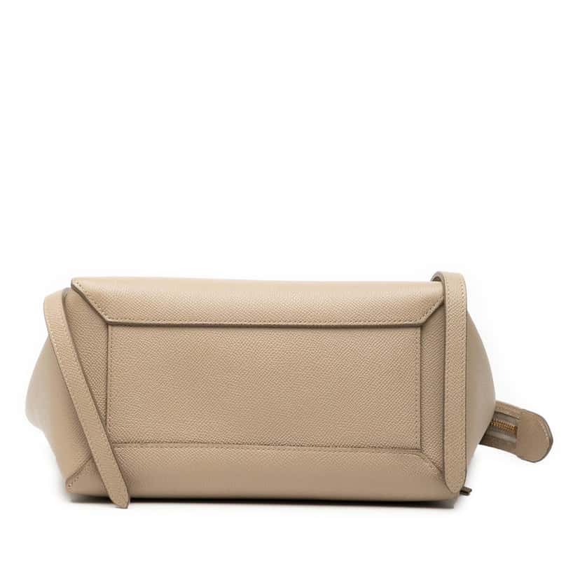 Celine Micro Grained Calfskin Belt Bag Beige Leather Very good condition - Inside View