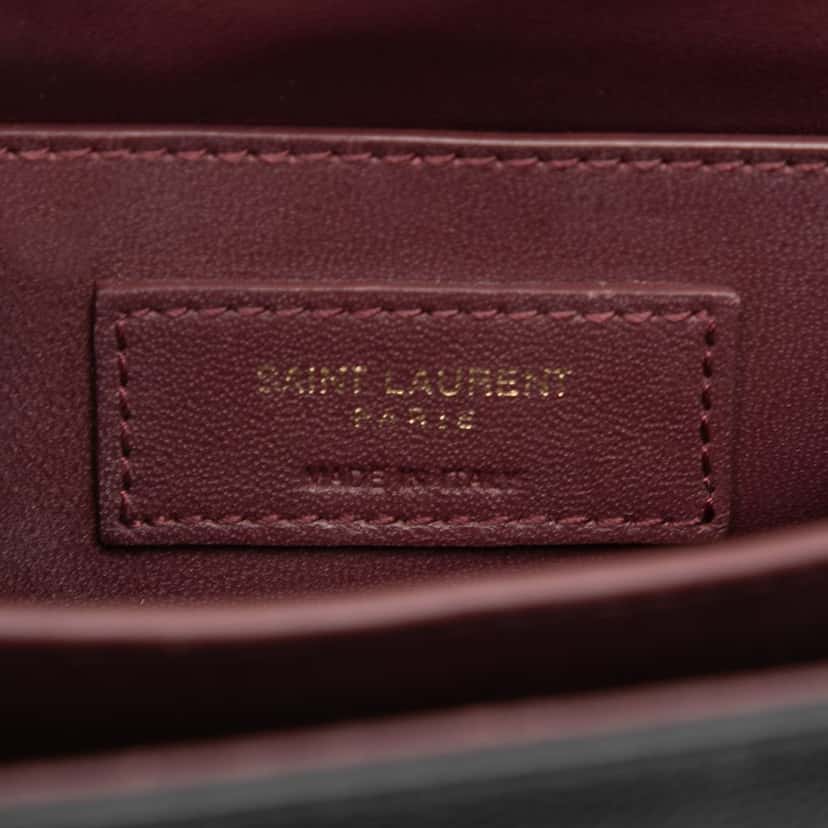 Saint Laurent Medium Grain de Poudre Classic Monogram Cassandra Top Handle Bag Black Leather Very good condition - Box View