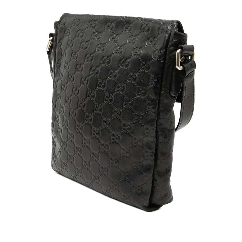 Gucci Guccissima Crossbody Black Leather Good condition - Back View