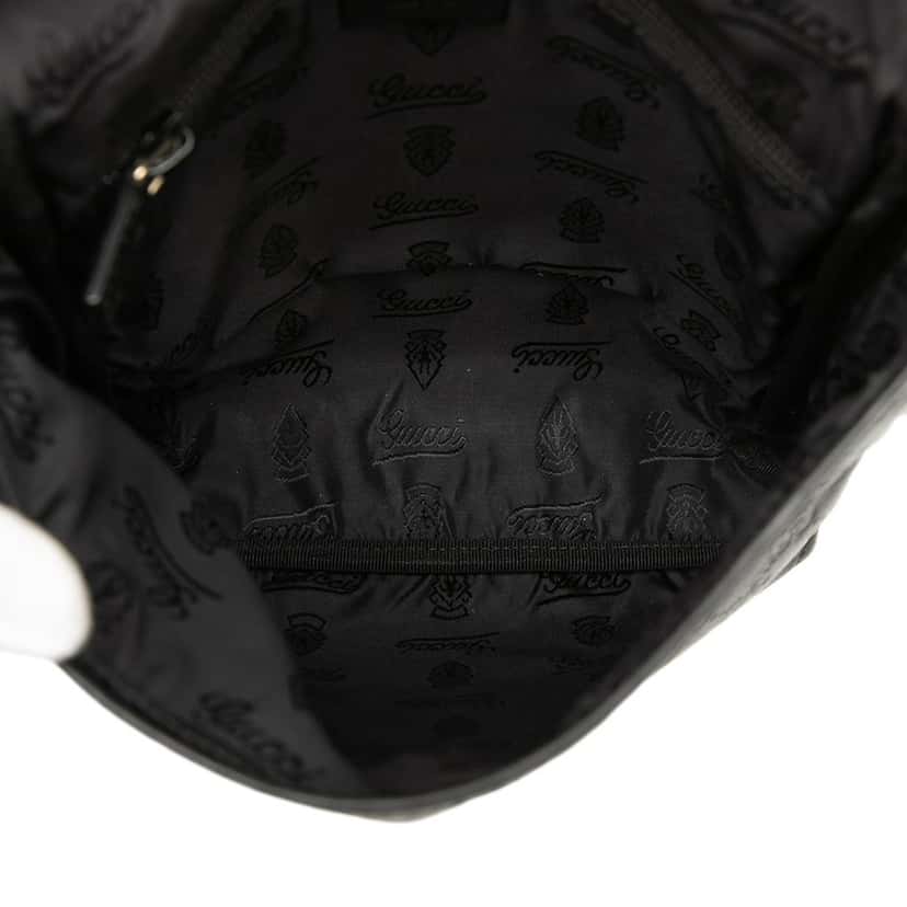 Gucci Guccissima Crossbody Black Leather Good condition - Model View