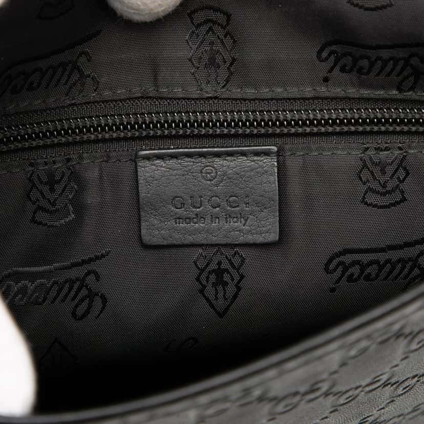 Gucci Guccissima Crossbody Black Leather Good condition - Box View