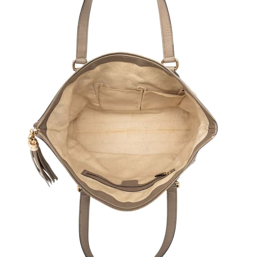 Gucci Small Leather Soho Working Tote Brown Leather Very good condition - Model View