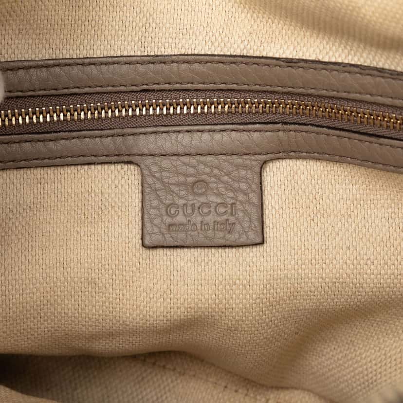 Gucci Small Leather Soho Working Tote Brown Leather Very good condition - Box View