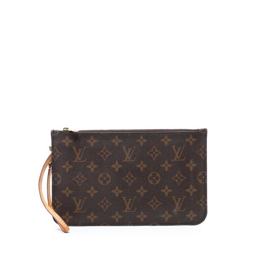 Louis Vuitton Monogram Neverfull MM Pouch Brown Very good condition - Front View