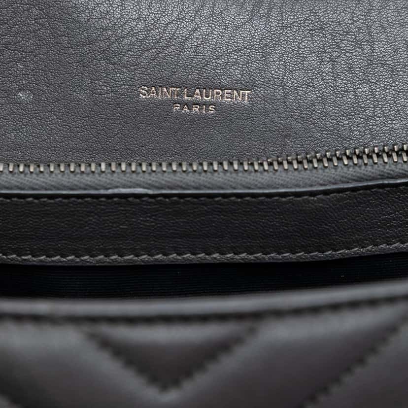 Saint Laurent Large Chevron Sheepskin Monogram College Satchel Other Leather Very good condition - Box View