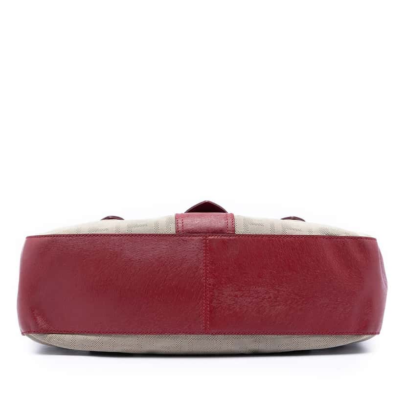 Fendi Zucca Shadow Canvas Flap Shoulder Bag Beige Very good condition - Inside View