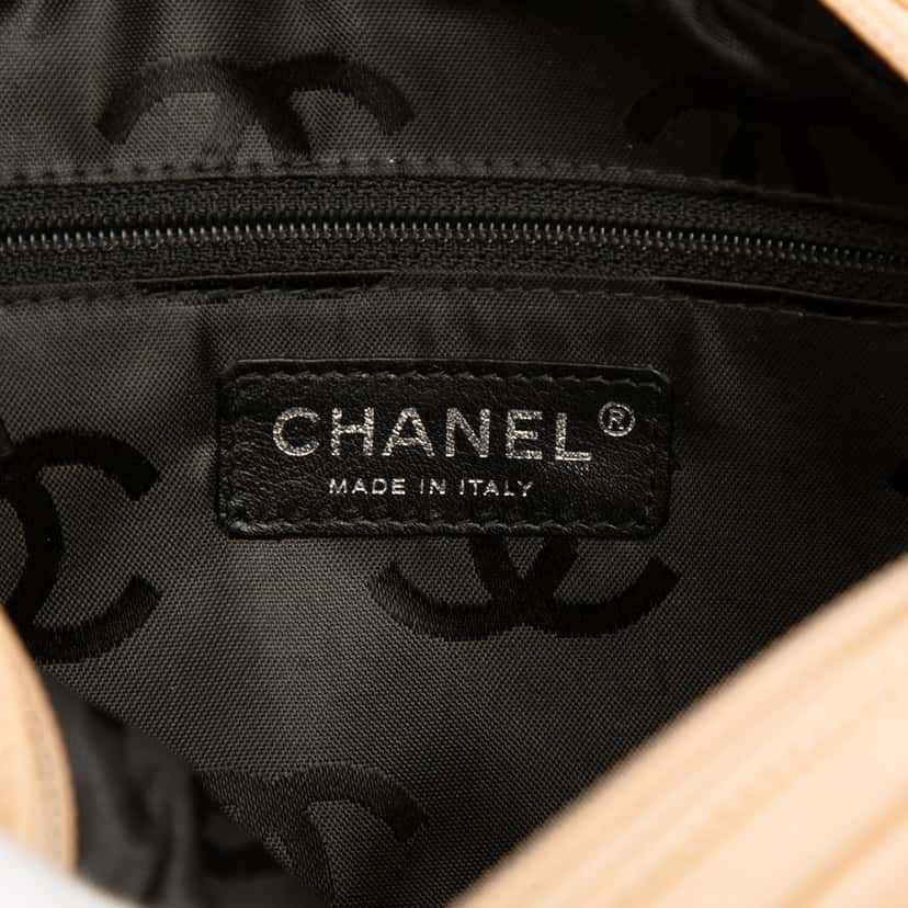 Chanel Quilted Lambskin Cambon Ligne Pochette Beige Leather Very good condition - Box View