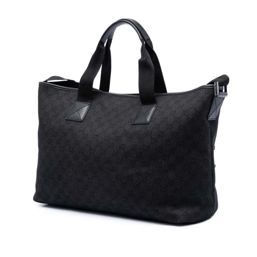 Gucci GG Denim Satchel Black Very good condition - Back View