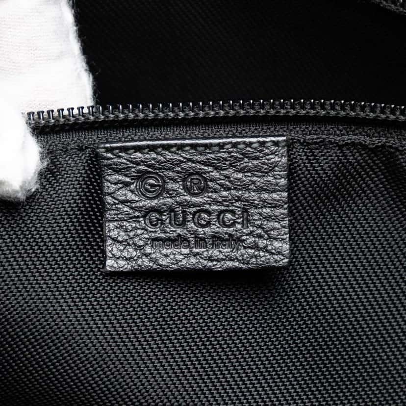 Gucci GG Denim Satchel Black Very good condition - Box View