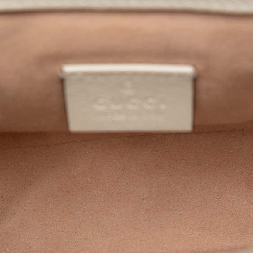 Gucci Mini GG Supreme and Calfskin Padlock Flap Pocket Satchel Brown Very good condition - Model View