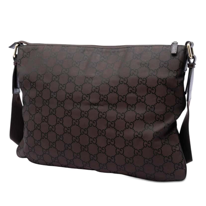 Gucci GG Nylon Crossbody Brown Very good condition - Back View