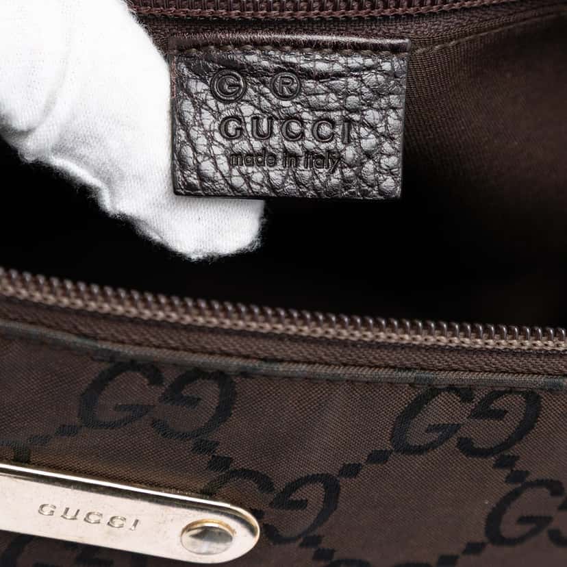 Gucci GG Nylon Crossbody Brown Very good condition - Box View