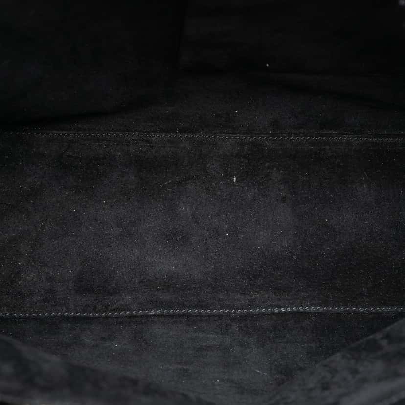 Gucci Suede G Square Shoulder Bag Black Leather Very good condition - Model View