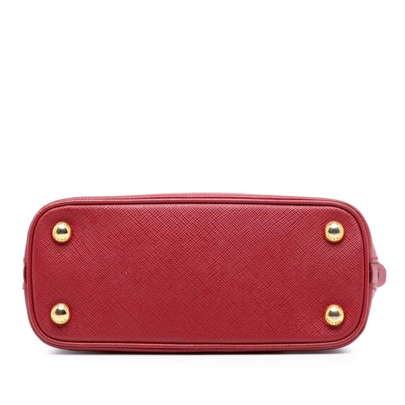 Prada Mini Saffiano Lux Promenade Satchel Red Leather Very good condition - Inside View