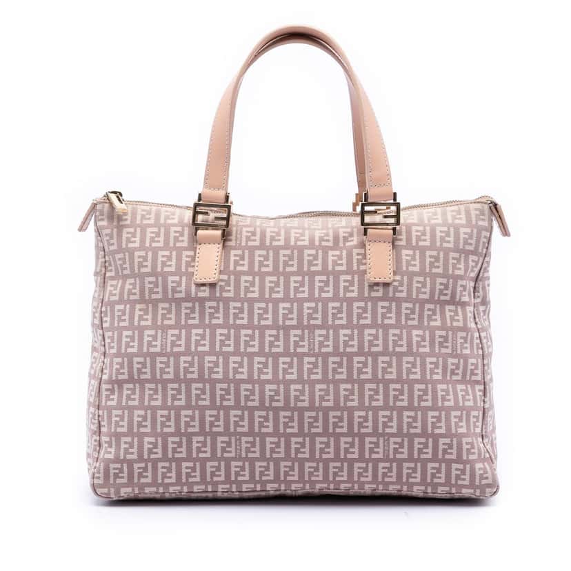 Fendi Zucchino Canvas Tote Purple Very good condition - Front View