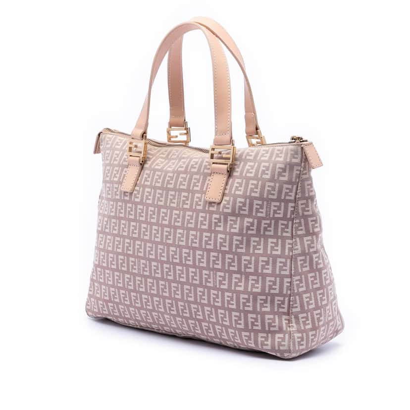 Fendi Zucchino Canvas Tote Purple Very good condition - Back View