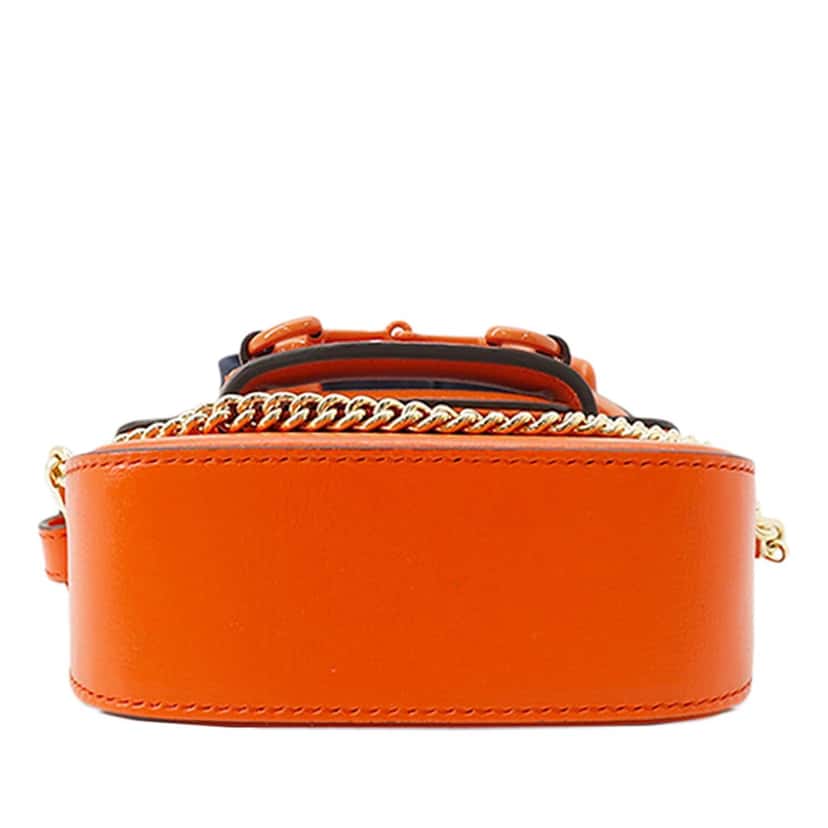 Gucci Mini Calfskin Horsebit 1955 Web Satchel Orange Leather Very good condition - Inside View