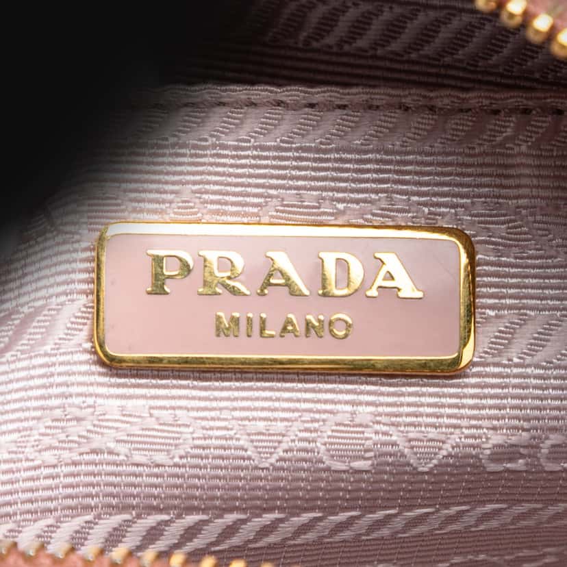 Prada Saffiano Vernice Bow Camera Bag Brown Leather Very good condition - Box View