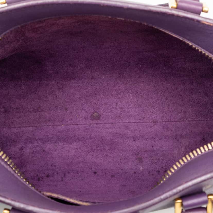 Saint Laurent Baby Leather Monogram Cabas Satchel Purple Leather Good condition - Model View