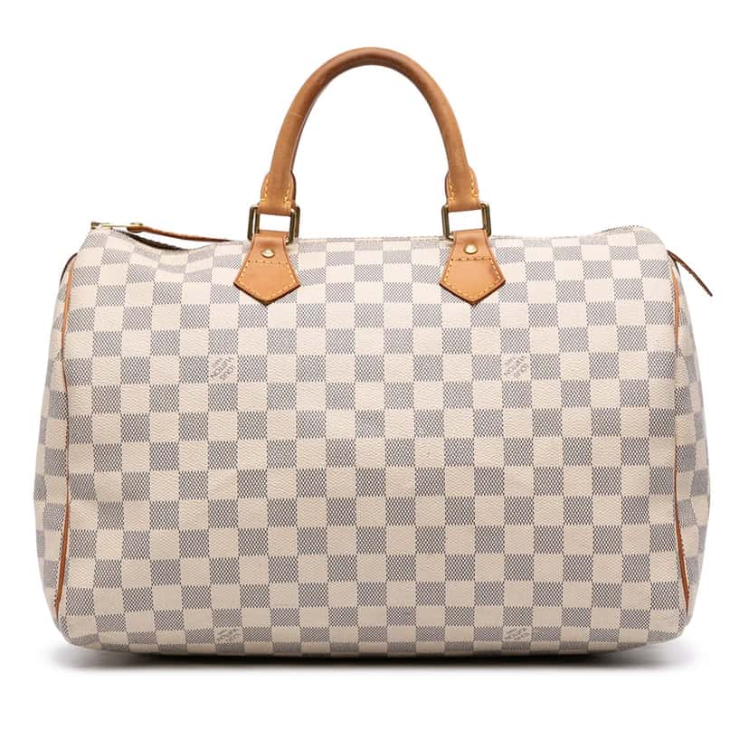 Louis Vuitton Damier Azur Speedy 35 White Very good condition - Front View