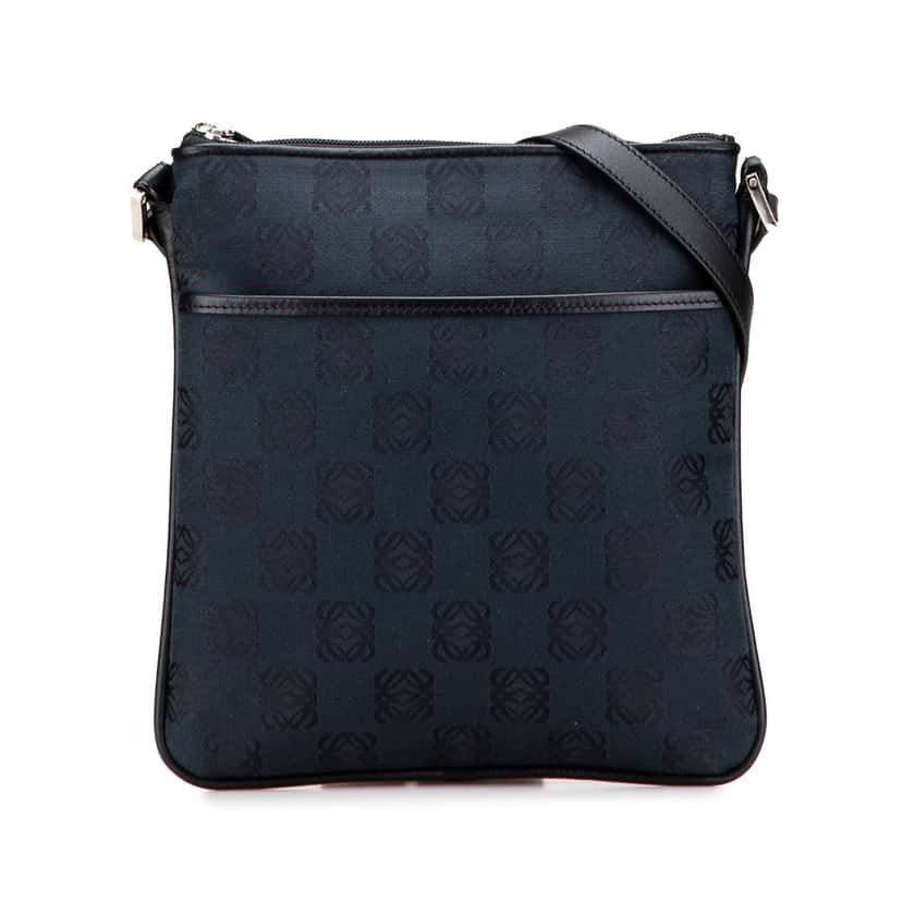 Loewe Anagram Canvas Crossbody Blue Very good condition - Front View