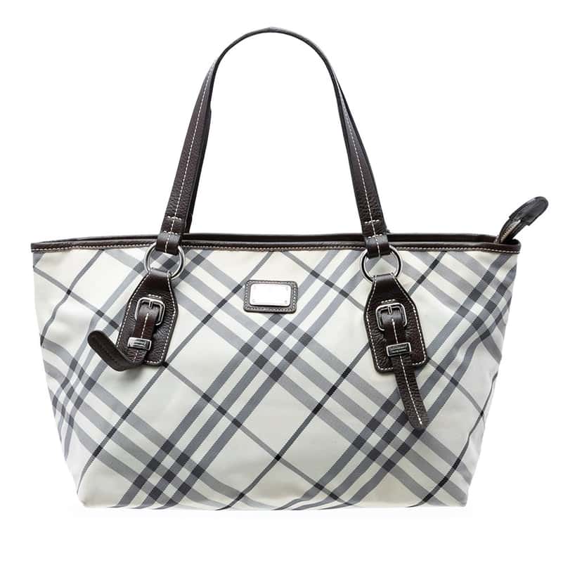Burberry Nova Check Canvas Tote Brown Very good condition - Front View