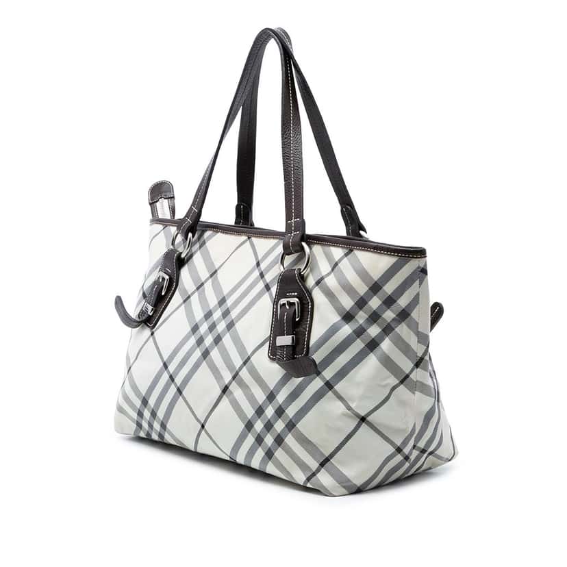 Burberry Nova Check Canvas Tote Brown Very good condition - Back View