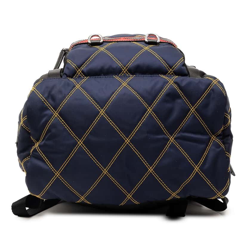 Prada Tessuto Impunturato Double Buckle Backpack Black Very good condition - Inside View