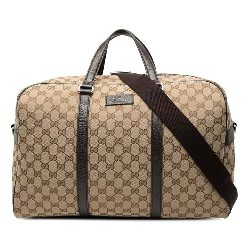 Gucci GG Canvas Travel Bag Beige Very good condition - Front View
