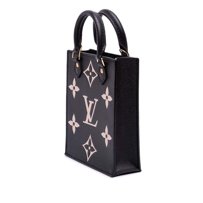 Louis Vuitton Bicolor Monogram Empreinte Petit Sac Plat Black Leather Very good condition - Back View