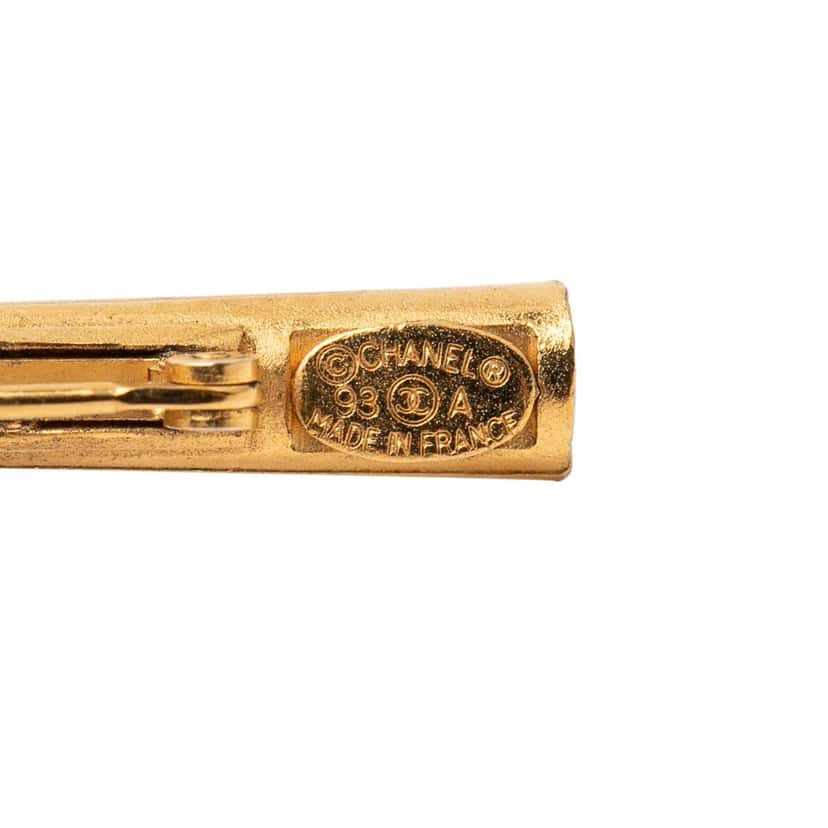 Chanel Gold Plated Cambon Paris Arrow Heart Swing Brooch Gold Metal Very good condition - Inside View