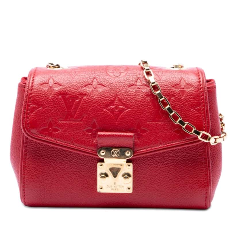 Louis Vuitton Monogram Empreinte Saint Germain BB Red Leather Very good condition - Front View