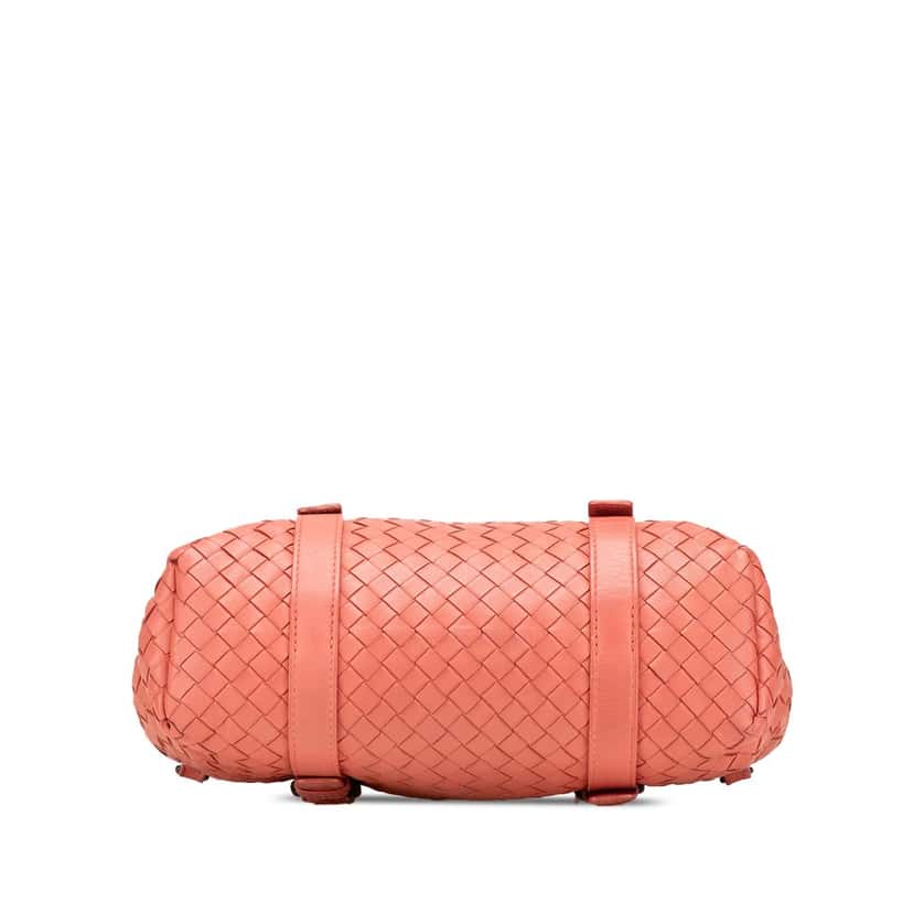 Bottega Veneta Leather Intrecciato Flap Satchel Orange Leather Very good condition - Inside View
