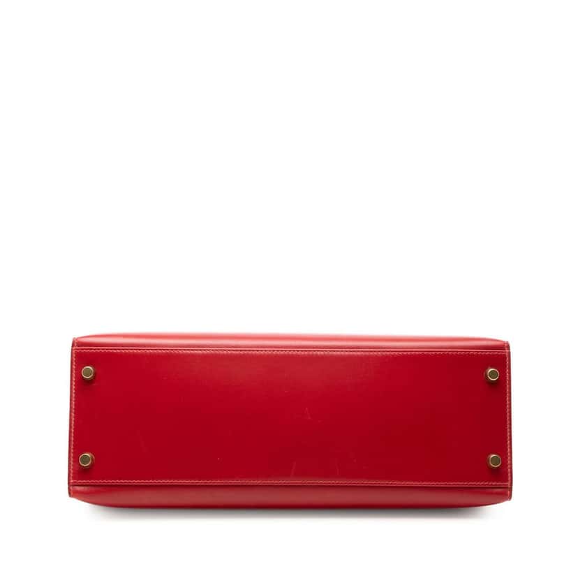Hermès Box Calf Kelly Sellier 32 Red Leather Very good condition - Inside View