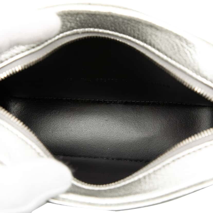 Balenciaga XS Metallic Leather Everyday Camera Bag Silver Leather Very good condition - Model View