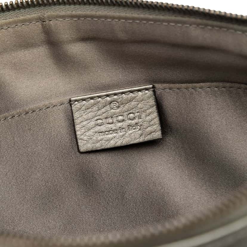 Gucci Metallic Leather Sienna Tassel Clutch Gold Leather Very good condition - Box View