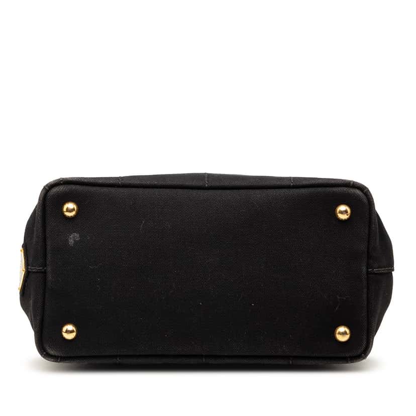 Prada Small Canvas Canapa Logo Satchel Black Very good condition - Inside View