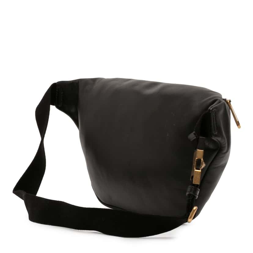 Gucci Leather Animalier Belt Bag Black Leather Very good condition - Back View