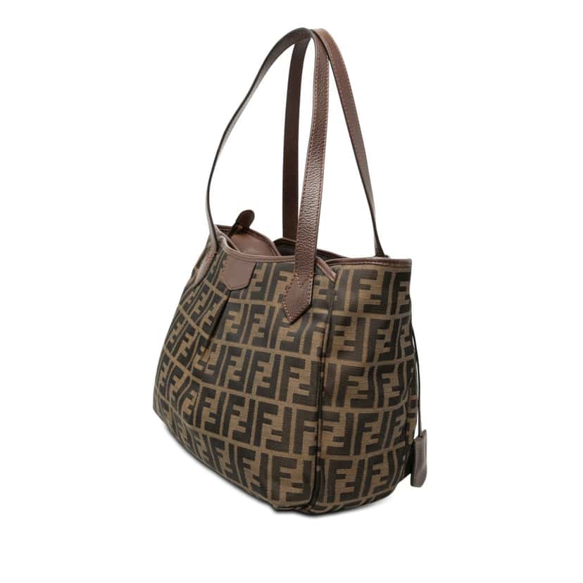 Fendi Zucca Canvas Grande Shopping Tote Brown Very good condition - Back View