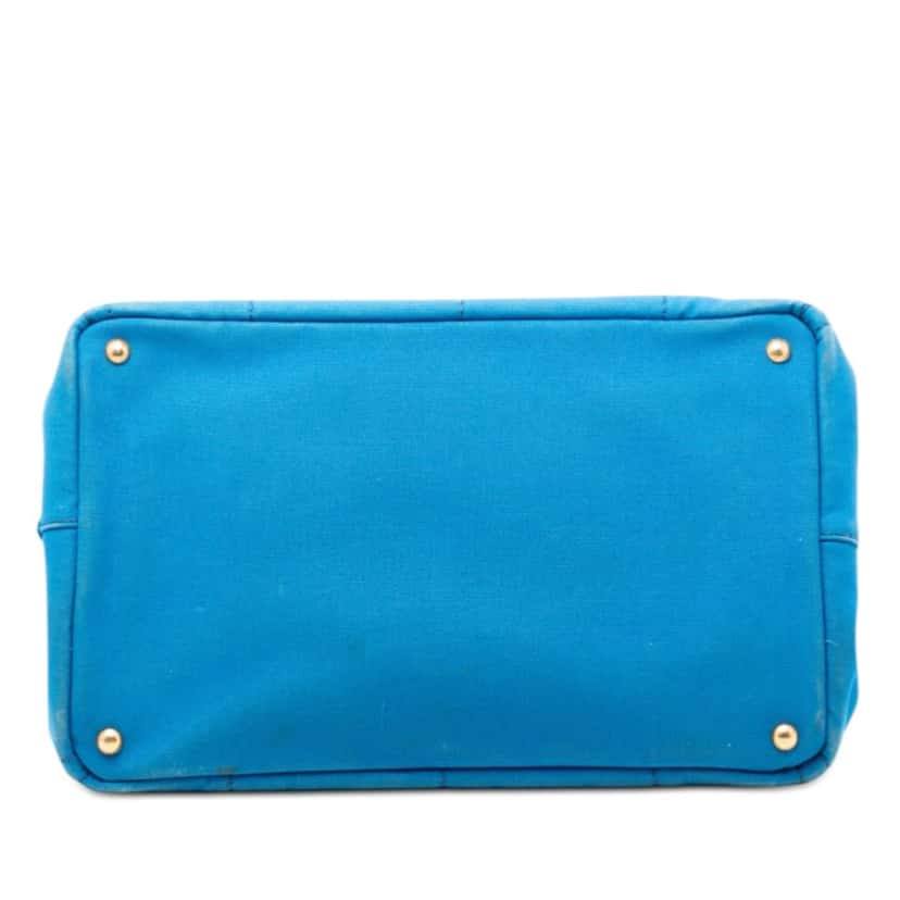 Prada Large Canvas Canapa Logo Satchel Blue Very good condition - Inside View