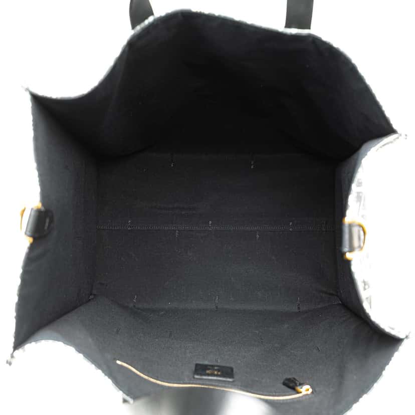 Fendi Joshua Vides Zucca Coated Canvas Cloudy Shopper Satchel Blue Very good condition - Model View
