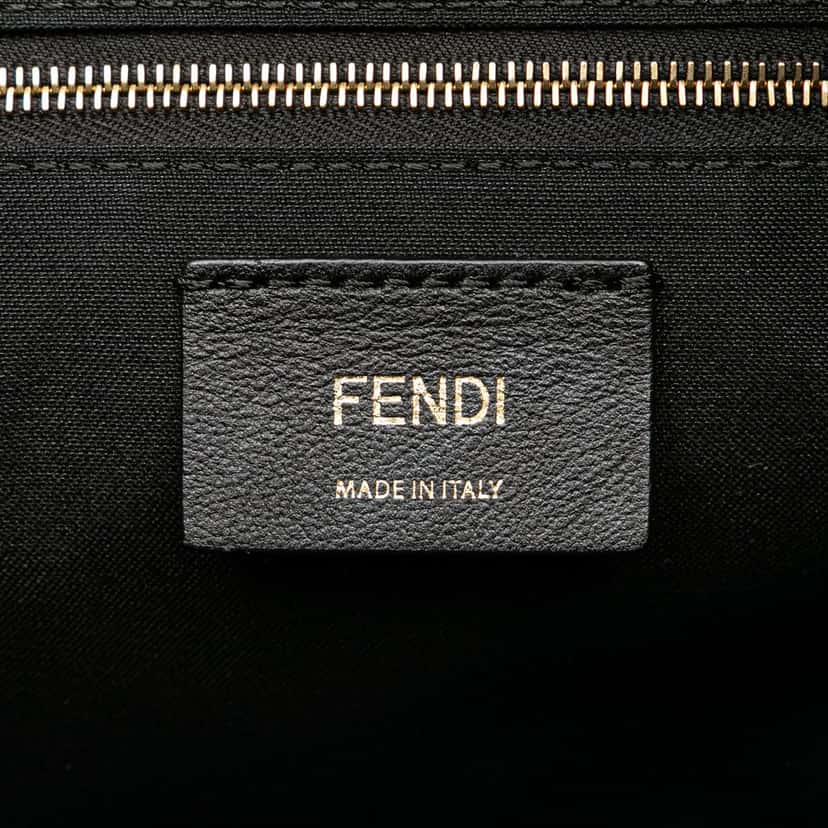 Fendi Joshua Vides Zucca Coated Canvas Cloudy Shopper Satchel Blue Very good condition - Box View