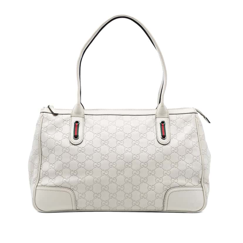 Gucci Guccissima Princy Tote White Leather Very good condition - Front View