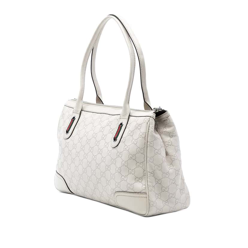 Gucci Guccissima Princy Tote White Leather Very good condition - Back View