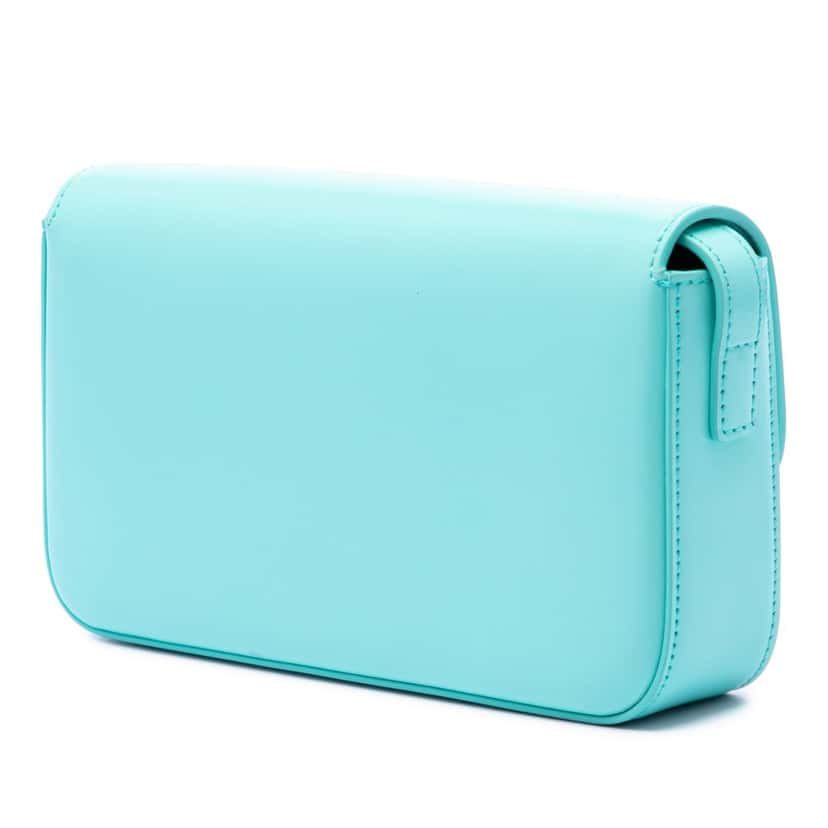 Celine Shiny Calfskin Claude Shoulder Bag Blue Leather Very good condition - Back View