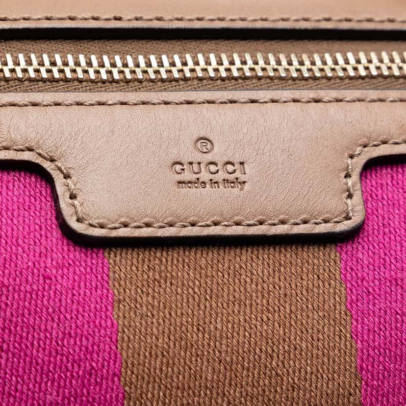 Gucci Medium GG Canvas Web Joy Boston Bag Beige Very good condition - Box View
