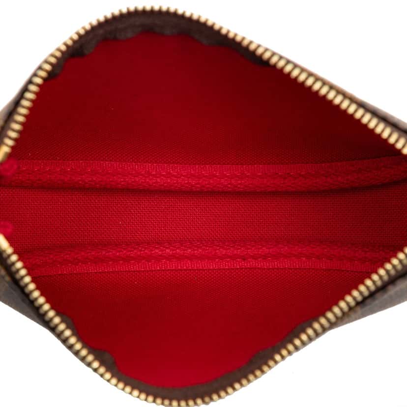 Louis Vuitton Damier Ebene Mini Pochette Accessoires Brown Very good condition - Model View