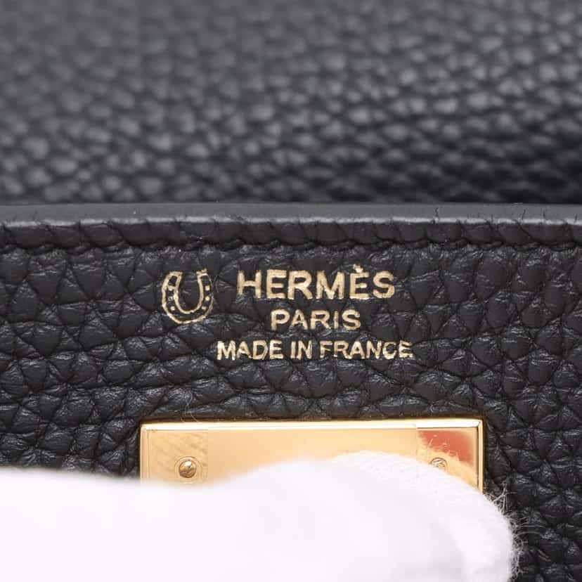 Hermès Special Order Clemence Verso Kelly II Retourne 28 Black Leather Very good condition - Model View